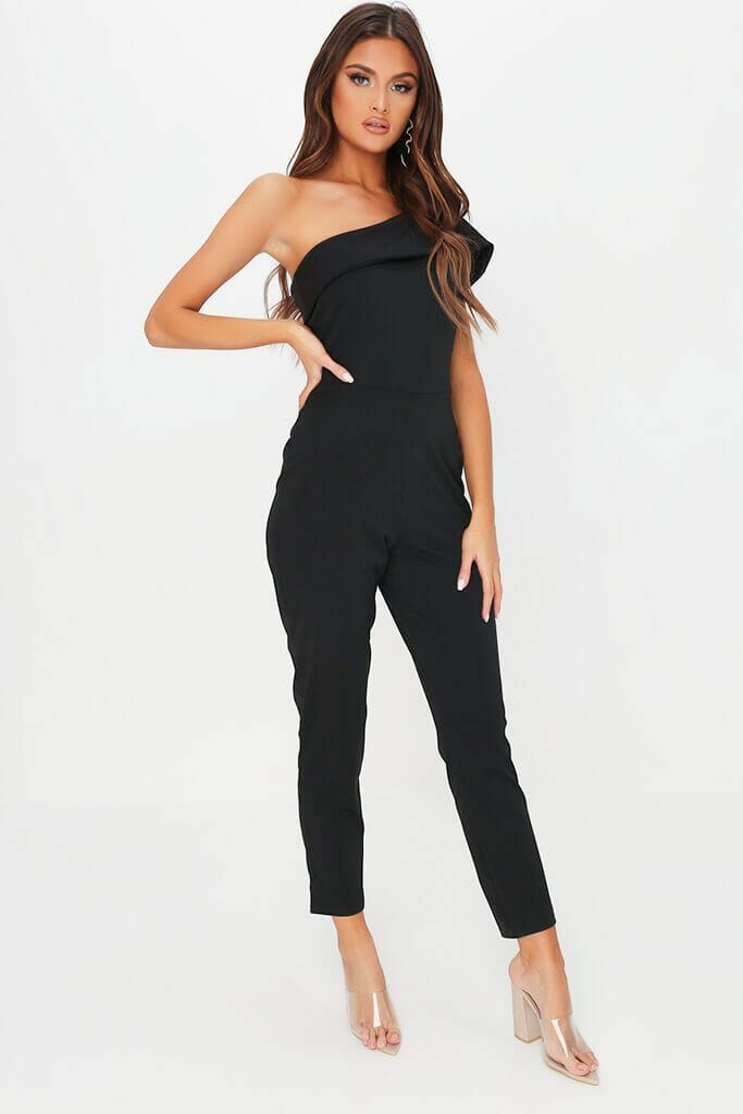 black skinny leg jumpsuit